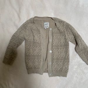 Toddler little peanut tan cardigan